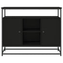 vidaXL fekete szerelt fa tálalószekrény 100 x 35 x 80 cm