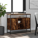 vidaXL füstös tölgy színű szerelt fa tálalószekrény 100 x 35 x 80 cm