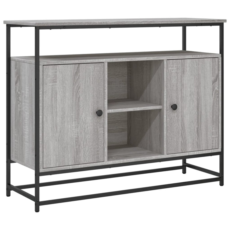 vidaXL szürke sonoma színű szerelt fa tálalószekrény 100 x 35 x 80 cm