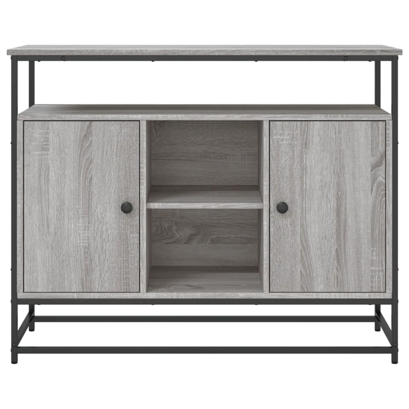 vidaXL szürke sonoma színű szerelt fa tálalószekrény 100 x 35 x 80 cm