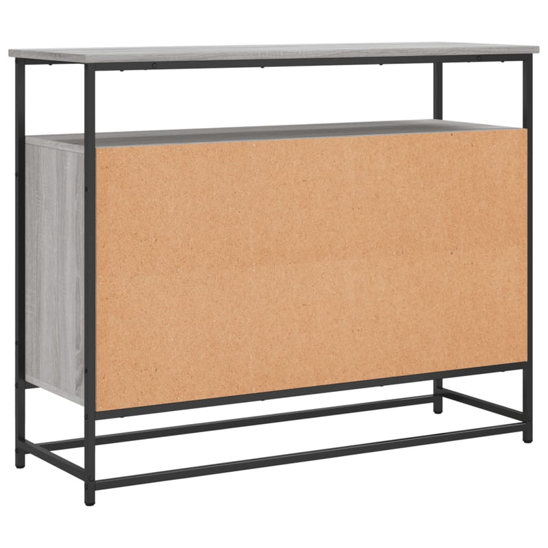 vidaXL szürke sonoma színű szerelt fa tálalószekrény 100 x 35 x 80 cm