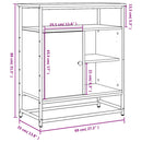 vidaXL füstös tölgy színű szerelt fa tálalószekrény 60 x 35 x 80 cm