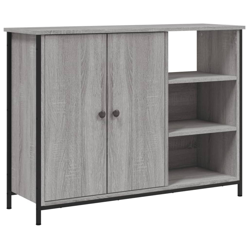 vidaXL szürke sonoma színű szerelt fa tálalószekrény 100 x 33 x 75 cm