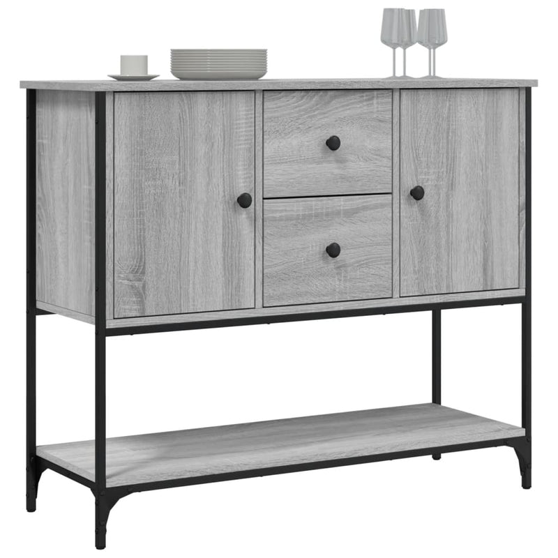vidaXL szürke sonoma színű szerelt fa tálalószekrény 100 x 36 x 85 cm