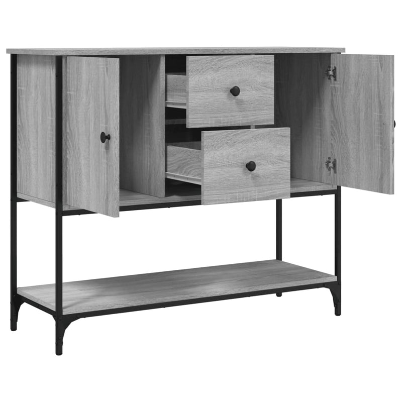 vidaXL szürke sonoma színű szerelt fa tálalószekrény 100 x 36 x 85 cm
