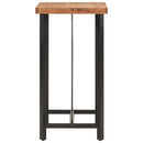 vidaXL tömör akácfa és vas bárasztal 55 x 55 x 107 cm