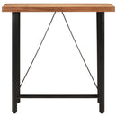 vidaXL tömör akácfa és vas bárasztal 110 x 55 x 107 cm