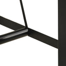 vidaXL tömör akácfa és vas bárasztal 110 x 55 x 107 cm