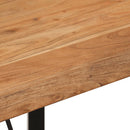 vidaXL tömör akácfa és vas bárasztal 110 x 55 x 107 cm