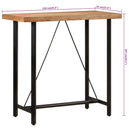 vidaXL tömör akácfa és vas bárasztal 110 x 55 x 107 cm