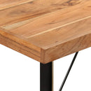 vidaXL tömör akácfa és vas bárasztal 150 x 70 x 107 cm