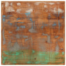 vidaXL tömör újrahasznosított fa és vas bárasztal 55 x 55 x 107 cm