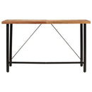 vidaXL tömör akácfa és vas bárasztal 180 x 70 x 107 cm
