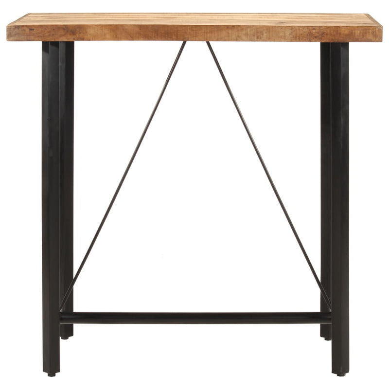 vidaXL tömör mangófa és vas bárasztal 110 x 55 x 107 cm