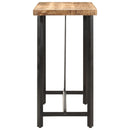 vidaXL tömör mangófa és vas bárasztal 110 x 55 x 107 cm