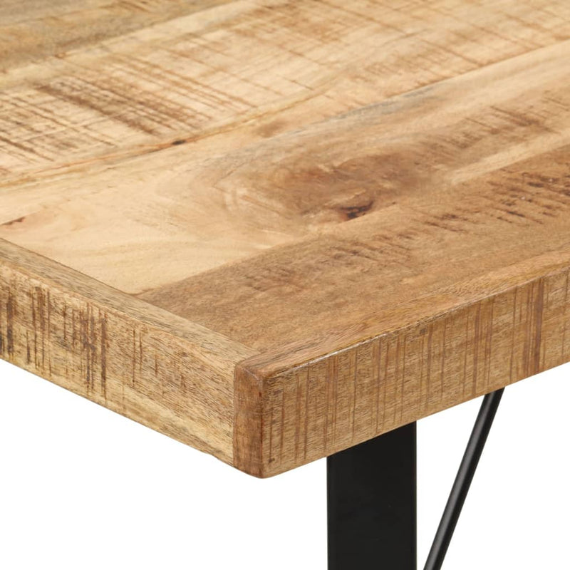 vidaXL tömör mangófa és vas bárasztal 110 x 55 x 107 cm