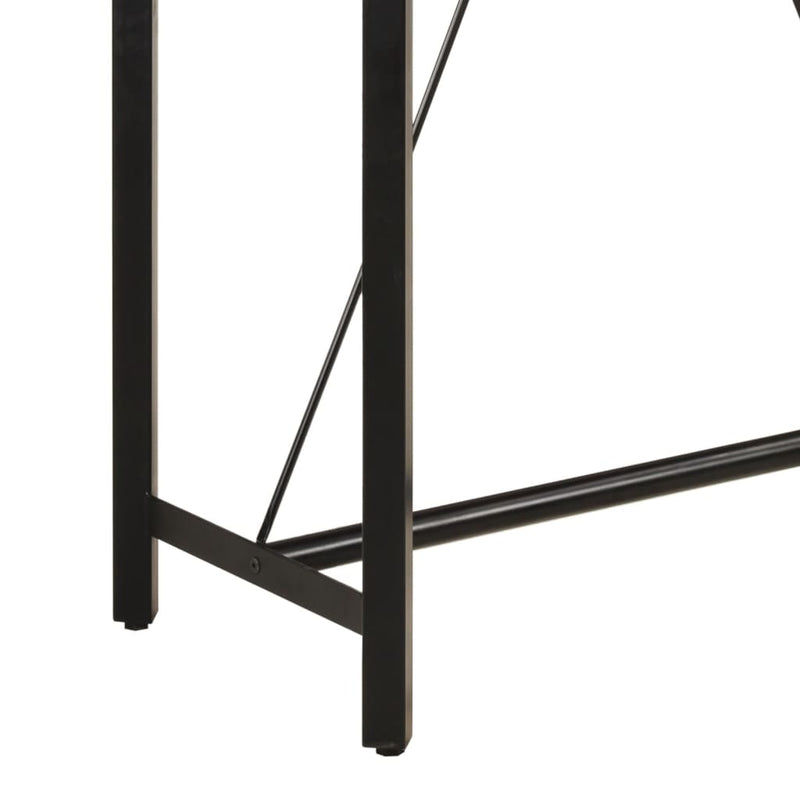 vidaXL tömör mangófa és vas bárasztal 110 x 55 x 107 cm