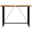 vidaXL tömör mangófa és vas bárasztal 150 x 70 x 107 cm
