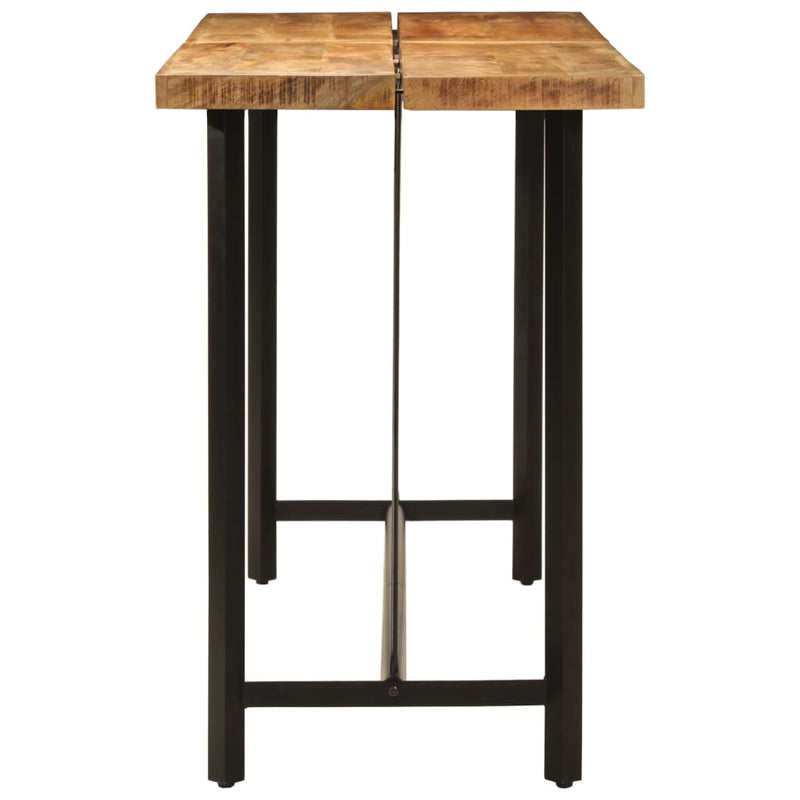 vidaXL tömör mangófa és vas bárasztal 180 x 70 x 107 cm