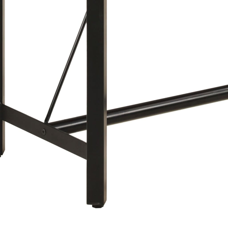 vidaXL tömör mangófa és vas bárasztal 180 x 70 x 107 cm