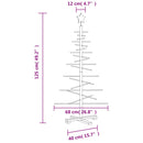 vidaXL tömör fenyő karácsonyfa dekorációnak 125 cm