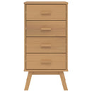 vidaXL OLDEN barna tömör fenyőfa éjjeliszekrény