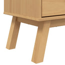 vidaXL OLDEN 4 szintes barna tömör fenyőfa könyvszekrény