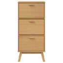 vidaXL OLDEN barna tömör fenyőfa cipőszekrény 55 x 35 x 120 cm