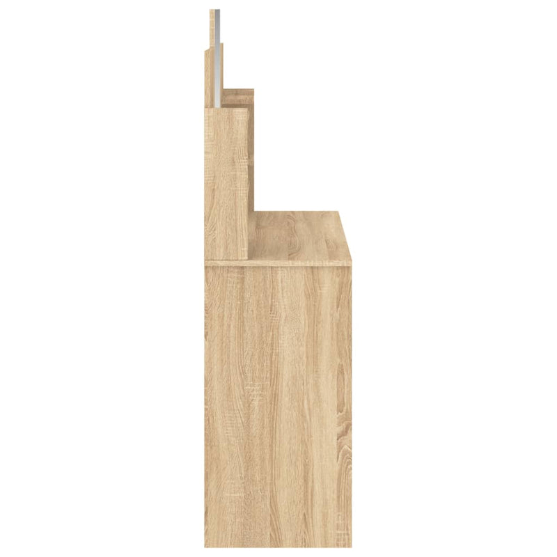 vidaXL sonoma tölgy színű fésülködőasztal tükörrel 96x39x142 cm