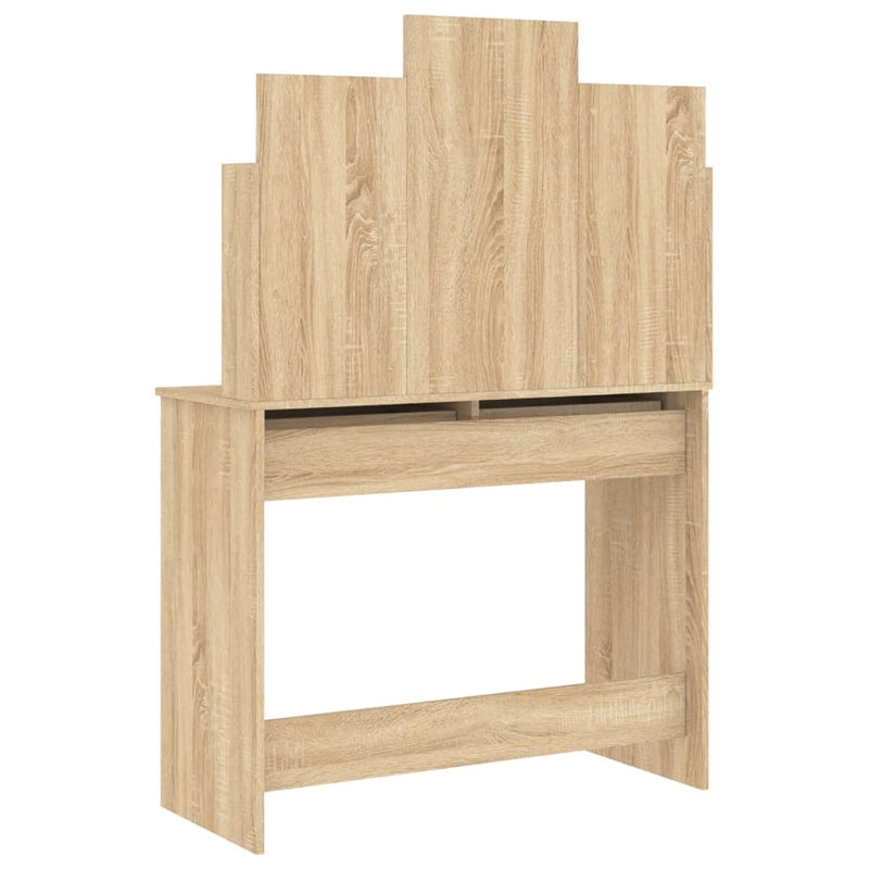 vidaXL sonoma tölgy színű fésülködőasztal tükörrel 96x39x142 cm
