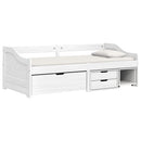 vidaXL IRUN fehér tömör fenyőfa kanapéágy 3 fiókkal 90 x 200 cm