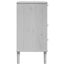 vidaXL SENJA fehér rattan hatású tömör fenyőfa komód 80 x 40 x 80 cm