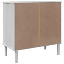 vidaXL SENJA fehér rattan hatású tömör fenyőfa komód 80 x 40 x 80 cm