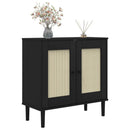 vidaXL SENJA fekete rattanhatású tálalószekrény 80 x 35 x 80 cm