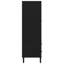 vidaXL SENJA fekete rattanhatású ruhásszekrény 90 x 55 x 175 cm