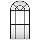 vidaXL fekete ívelt vas fali tükör 30 x 60 cm