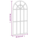 vidaXL fekete ívelt vas fali tükör 30 x 60 cm