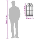 vidaXL fekete ívelt vas fali tükör 30 x 60 cm