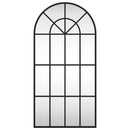 vidaXL fekete ívelt vas fali tükör 40 x 80 cm