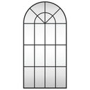 vidaXL fekete ívelt vas fali tükör 50 x 100 cm