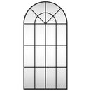 vidaXL fekete ívelt vas fali tükör 50 x 100 cm