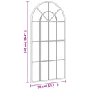 vidaXL fekete ívelt vas fali tükör 50 x 100 cm