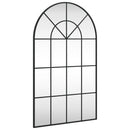 vidaXL fekete ívelt vas fali tükör 60 x 100 cm