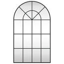 vidaXL fekete ívelt vas fali tükör 60 x 100 cm