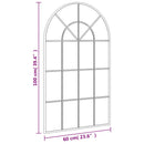 vidaXL fekete ívelt vas fali tükör 60 x 100 cm