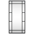 vidaXL fekete téglalap alakú vas fali tükör 30 x 60 cm