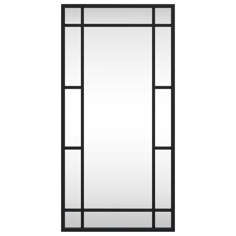 vidaXL fekete téglalap alakú vas fali tükör 30 x 60 cm