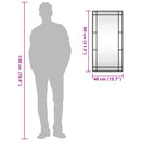 vidaXL fekete téglalap alakú vas fali tükör 40 x 80 cm