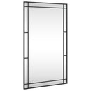vidaXL fekete téglalap alakú vas fali tükör 60 x 100 cm