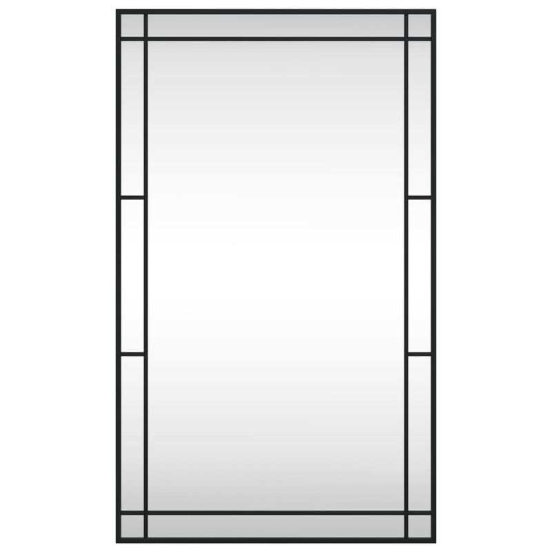 vidaXL fekete téglalap alakú vas fali tükör 60 x 100 cm